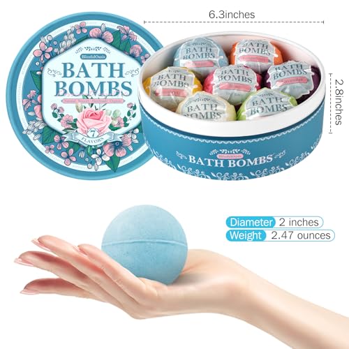 7 Packs Shea Butter Bath Bombs Set X291