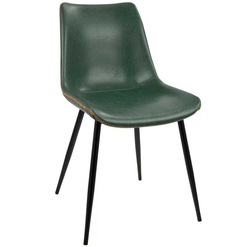 Grey Faux Leather Dining Chair Set of 2 T109