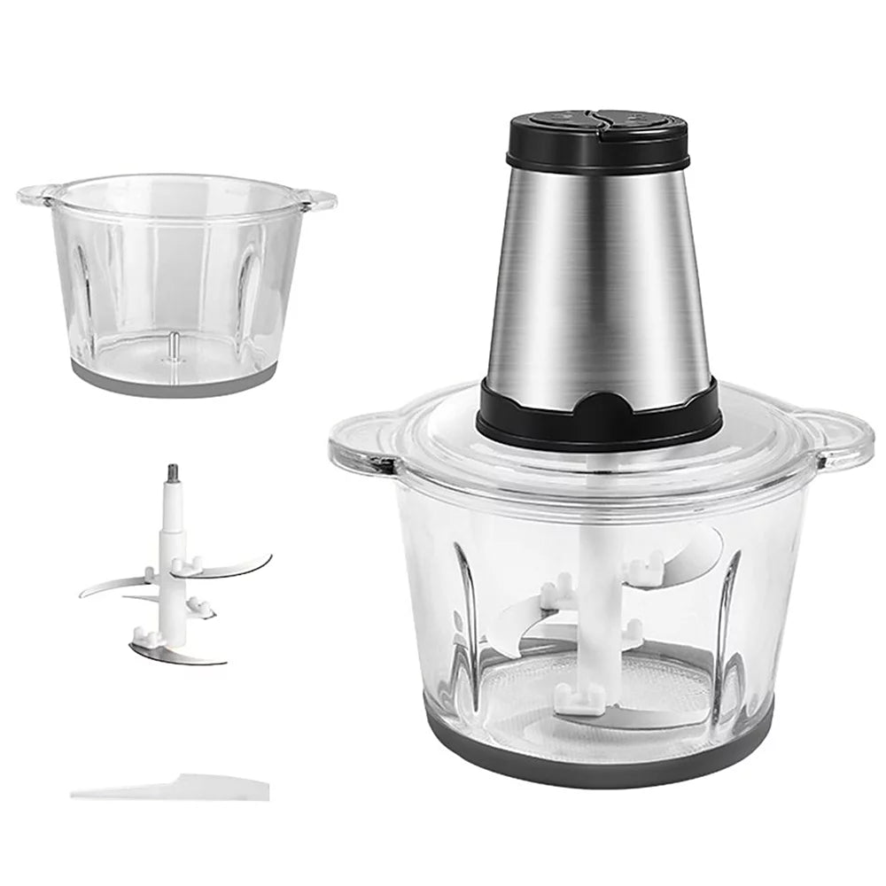 Electric Food Grinder 8cup Stainless Steel 2 Gears 250W D681