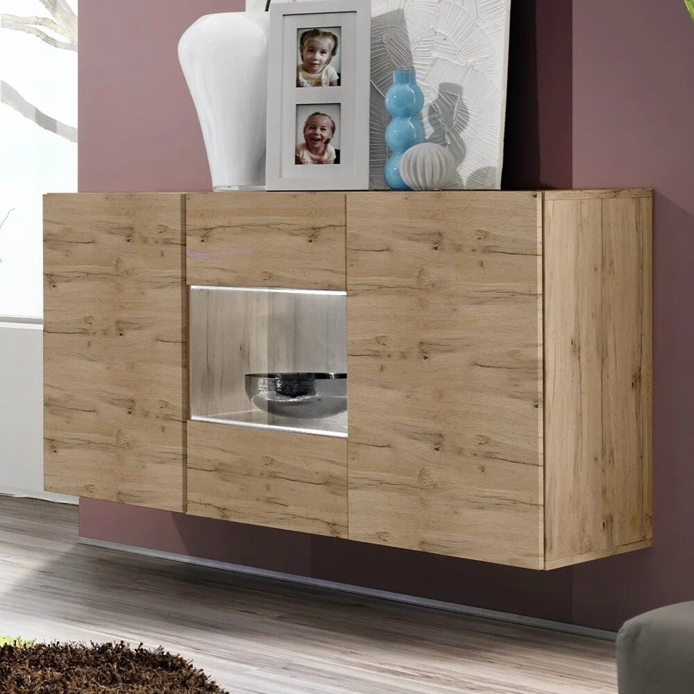Wall Mounted Floating Sideboard Oak Z492