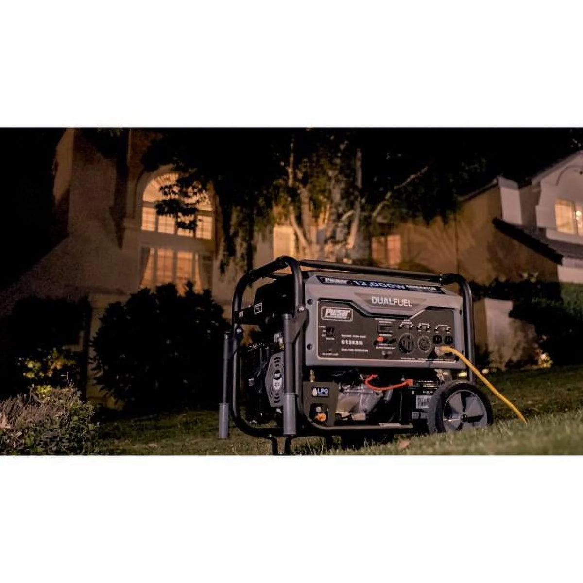 12,000W Dual Fuel Portable Generator in Space Gray with Electric Start H53406