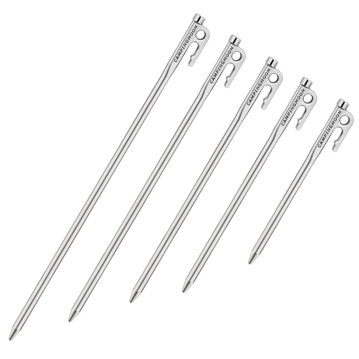 Heavy Duty Steel Tent Stakes Pegs with Hook and Hole Design W3407