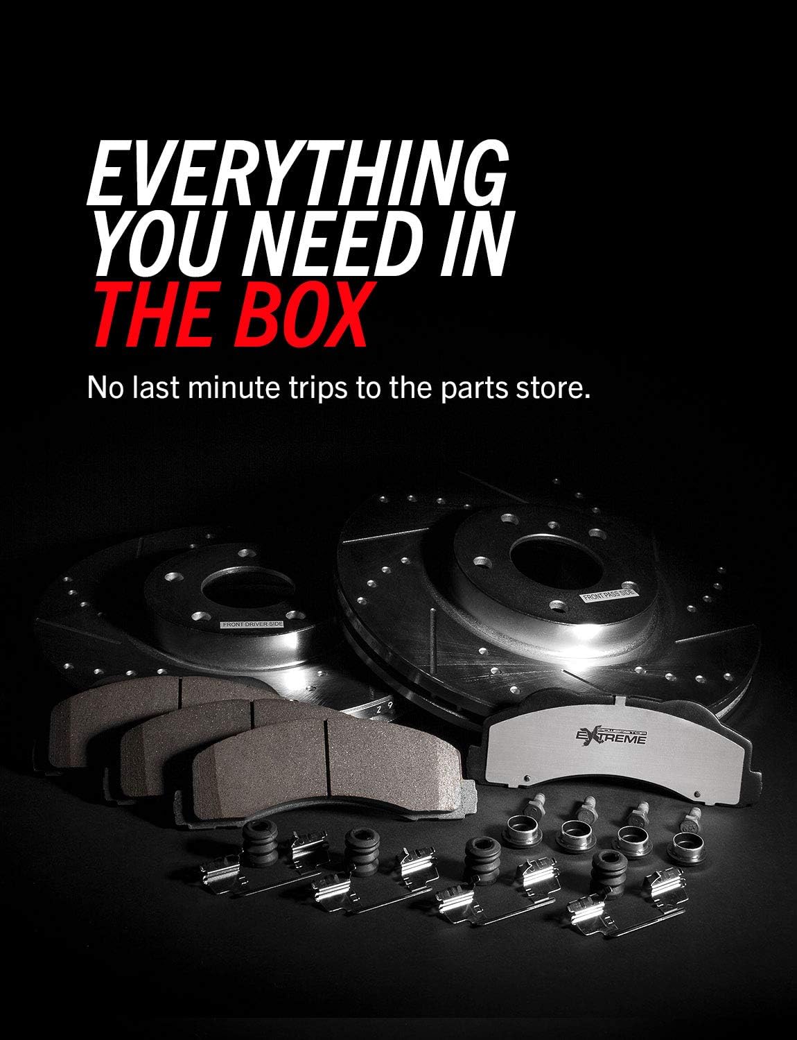 Front Z36 Truck & Tow Brake Kit with Carbon Fiber Ceramic Brake Pads and Drilled/Slotted Brake Rotors S812