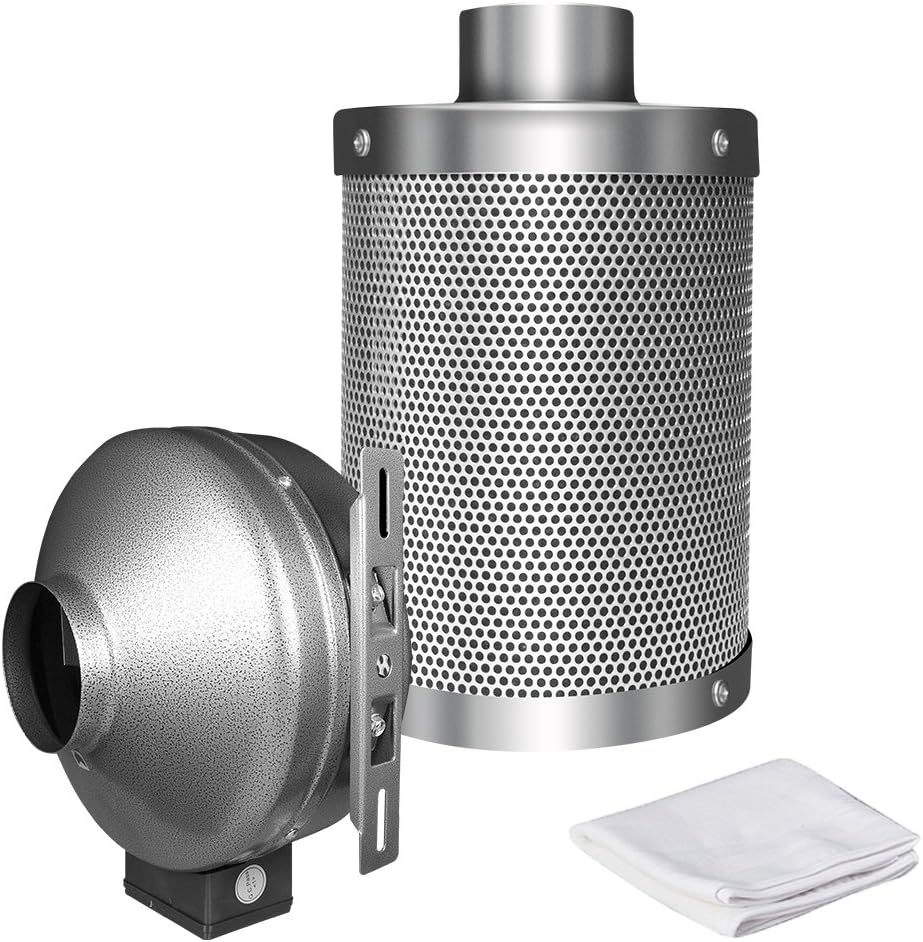 4 Inch Carbon Filter & Inline Combo Fan with Pre-Filter J9990