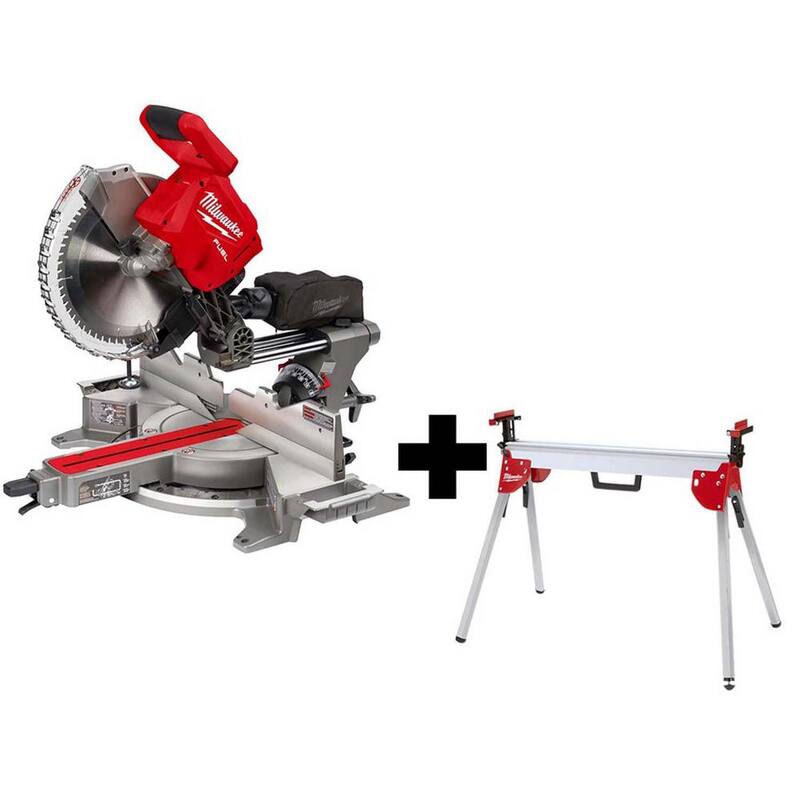 18V Lithium-Ion Brushless Cordless 12 in. Dual Bevel Sliding Compound Miter Saw with Stand V92218