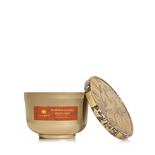 6.5 oz Scented Candle Tin with Gold Lid P45645