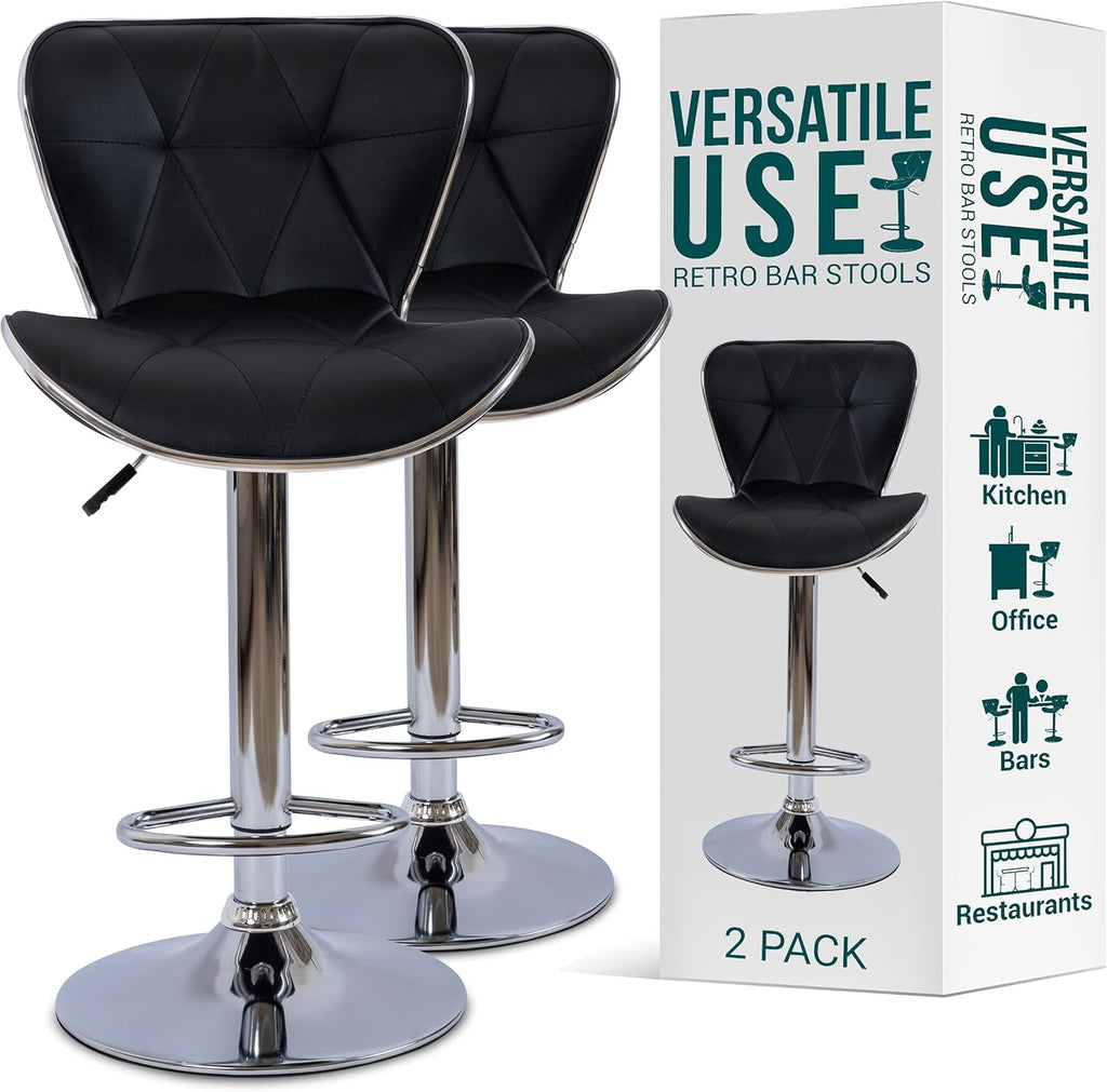 Adjustable Bar Stools Set of 2 Grey G9712
