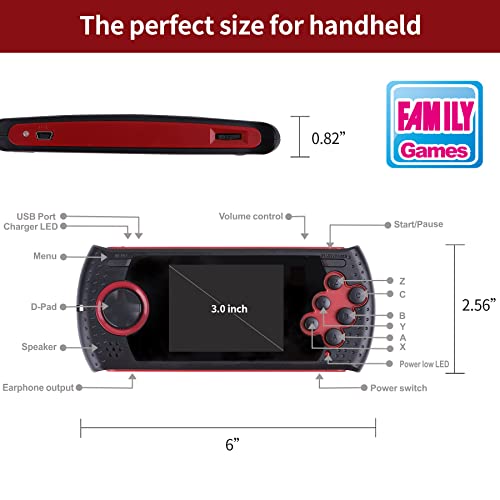 Handheld Game Console with 230 Classic Retro Video Games P3891