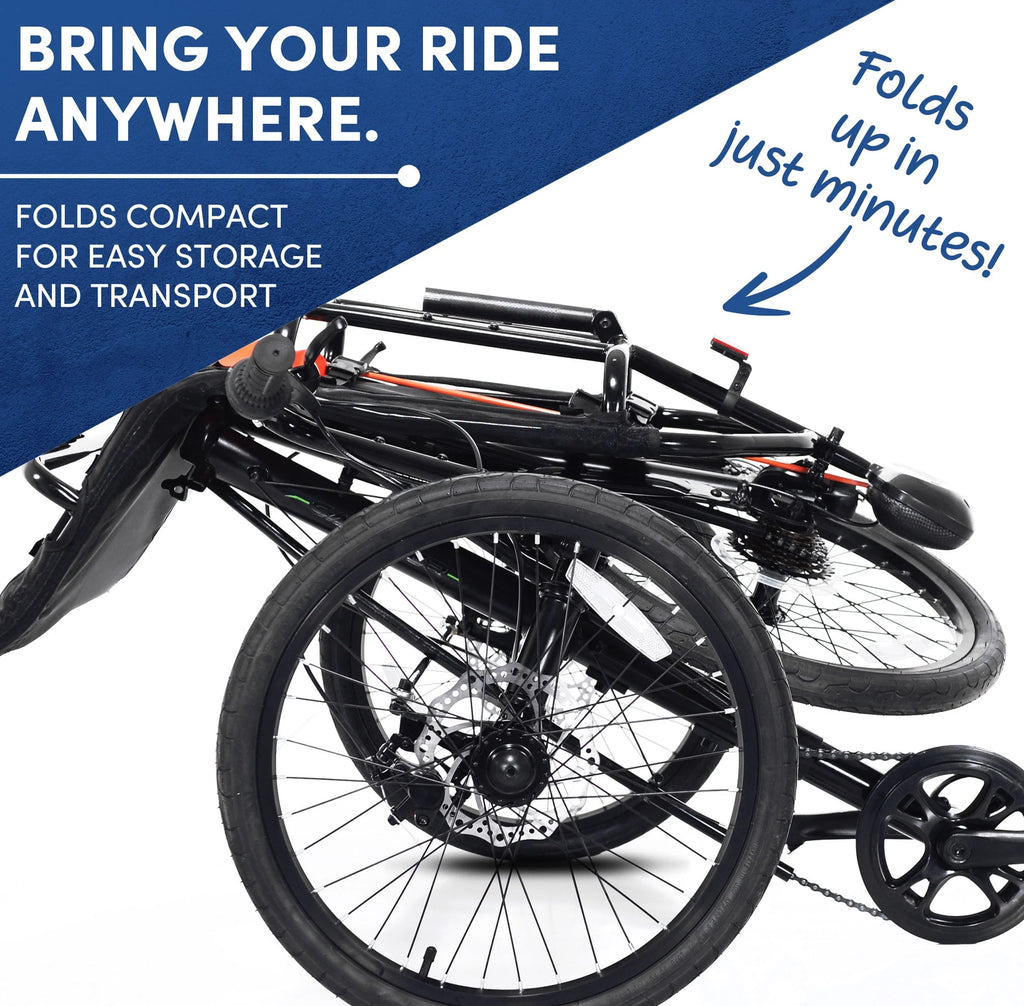 Black 3-Wheel Recumbent Bike C38932