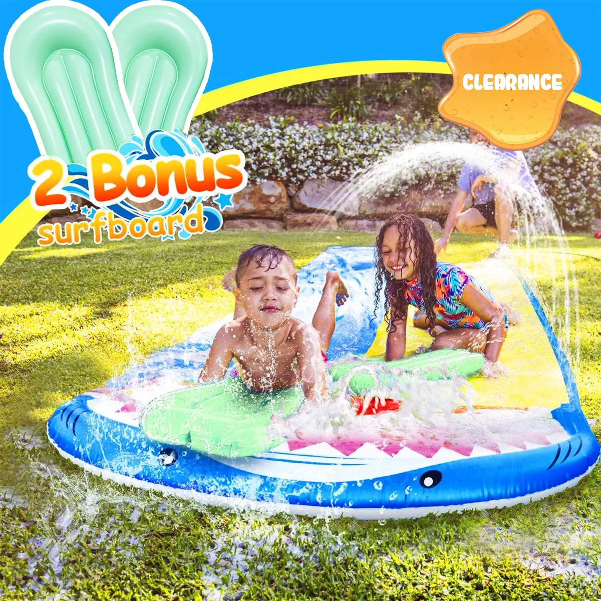 16FT Double Water Slides with Sprinklers I32616