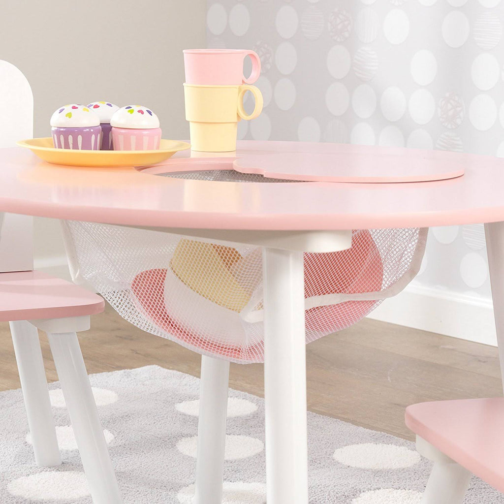 White Round Table and 2 Chair Set A35309