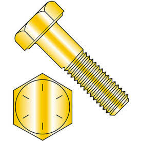 Hex Head Cap Screw 3/8-16 x 2-1/2x22 Steel Zinc Yellow Grade 8 100 Pk Z352796