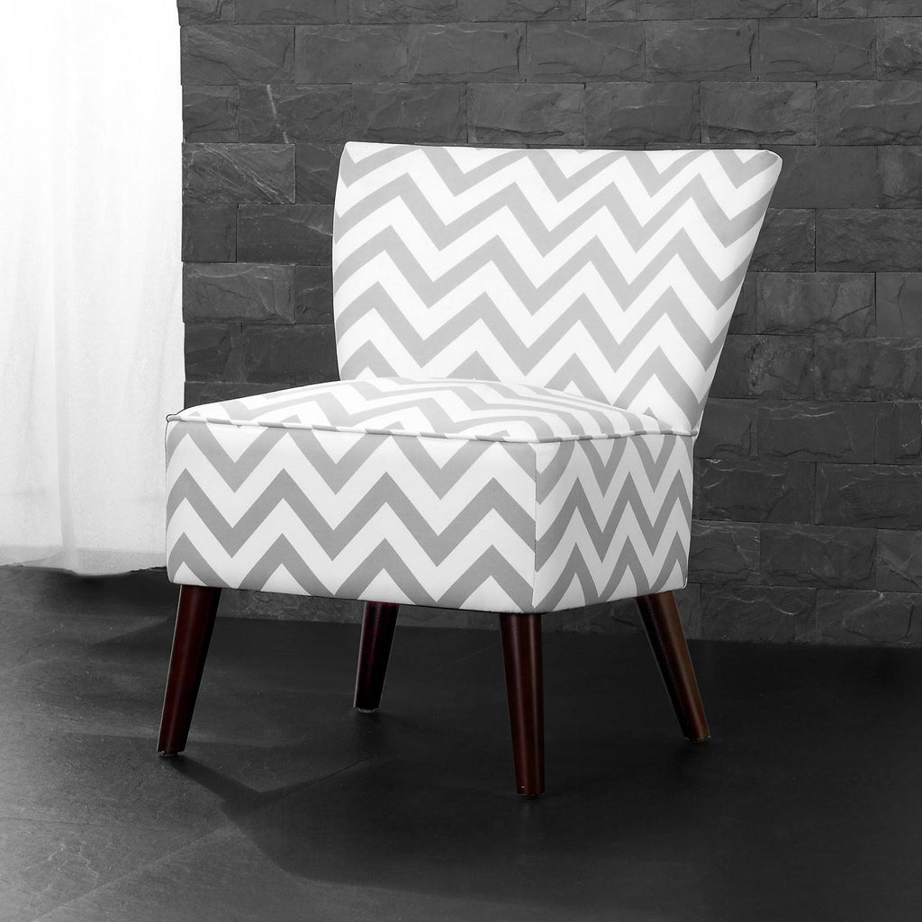 Gray Chevron Accent Chair L825903