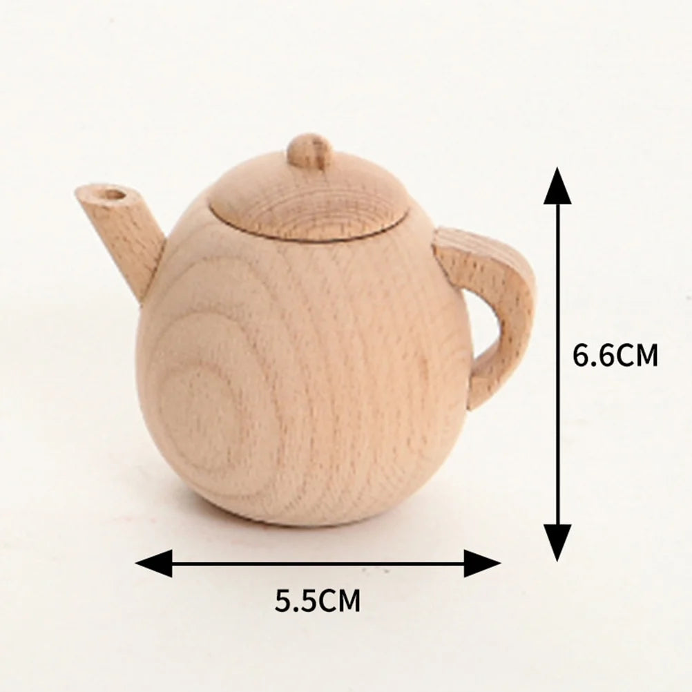 Solid Wood Tea Pot Toy V5536