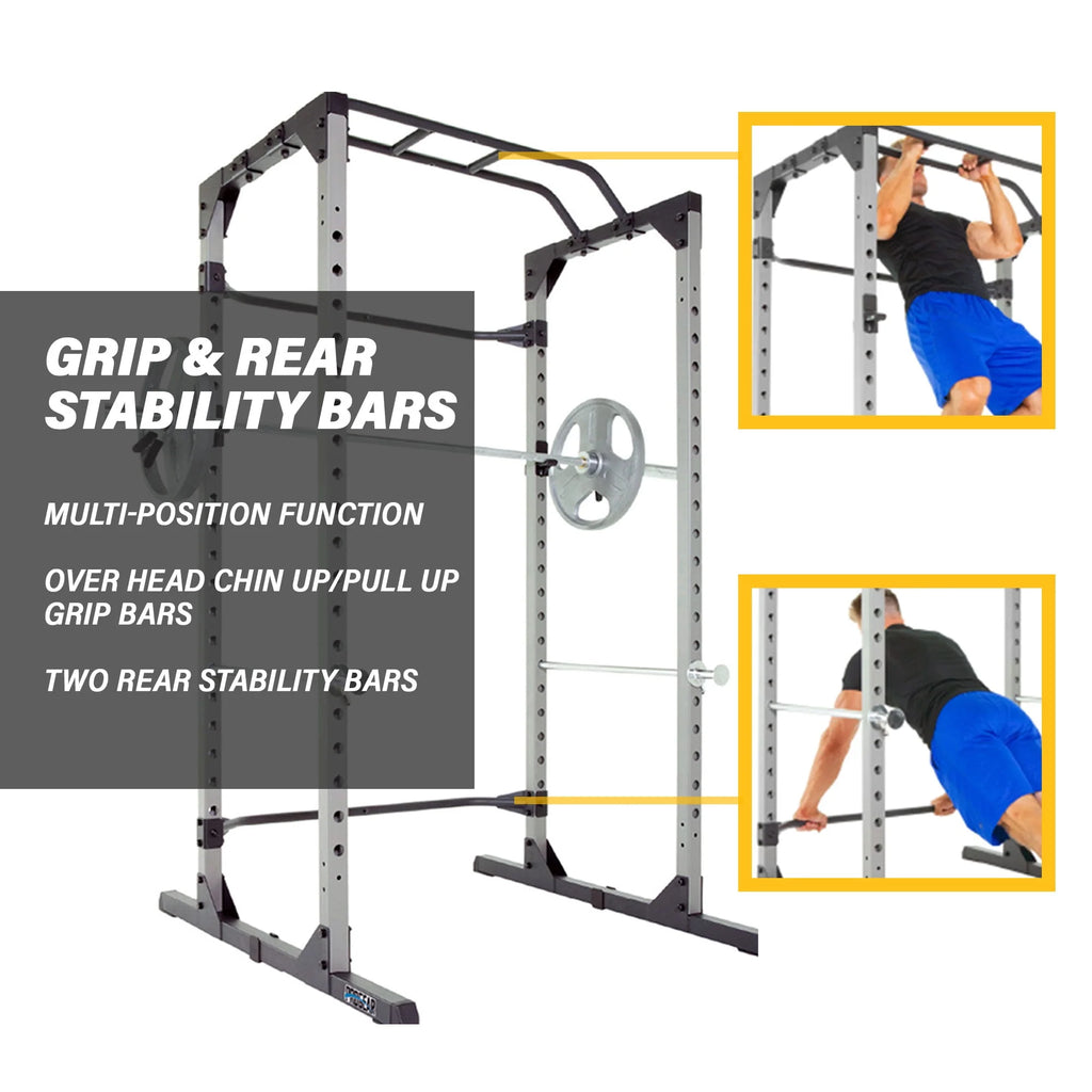 Squat Rack Power Cage with J-Hooks, 800lb Weight Capacity L883318