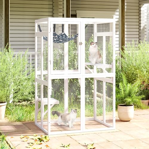 Black Wooden Cat Enclosure E11149