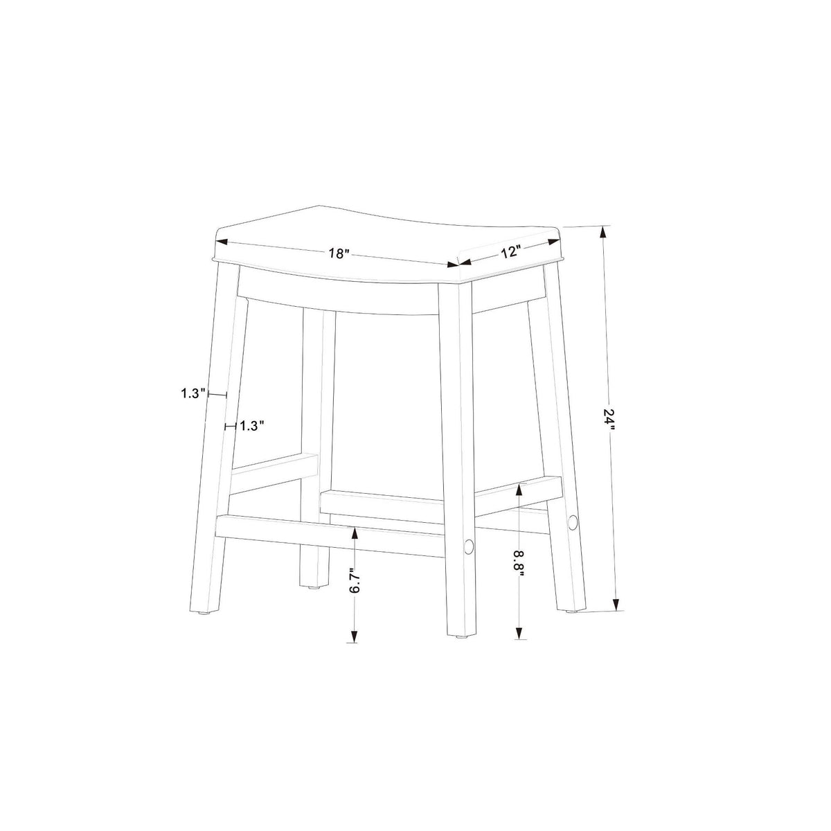 Espresso Faux Leather Counter Stool U4920