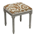Multicolor Floral Linen Vanity Stool E146567