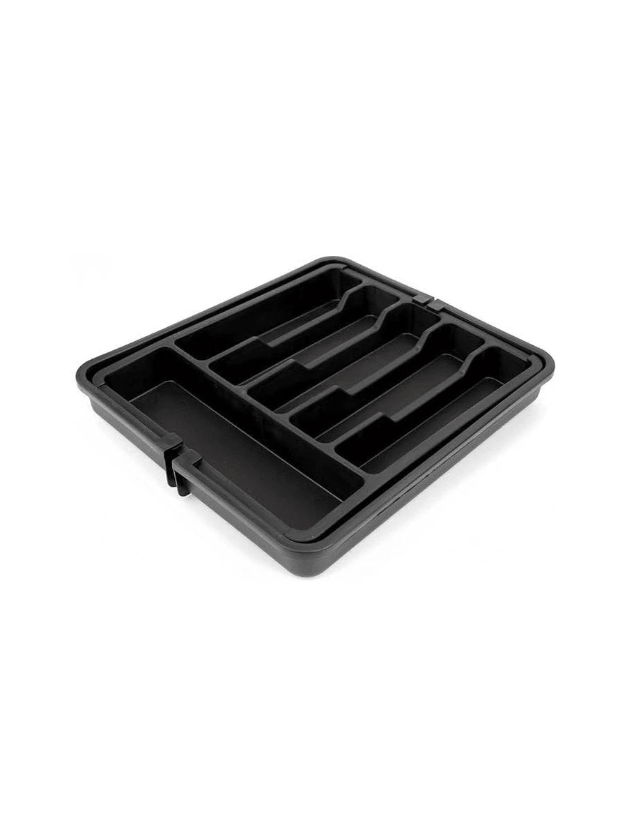 Expandable Black Silverware Utensil Organizer J5616