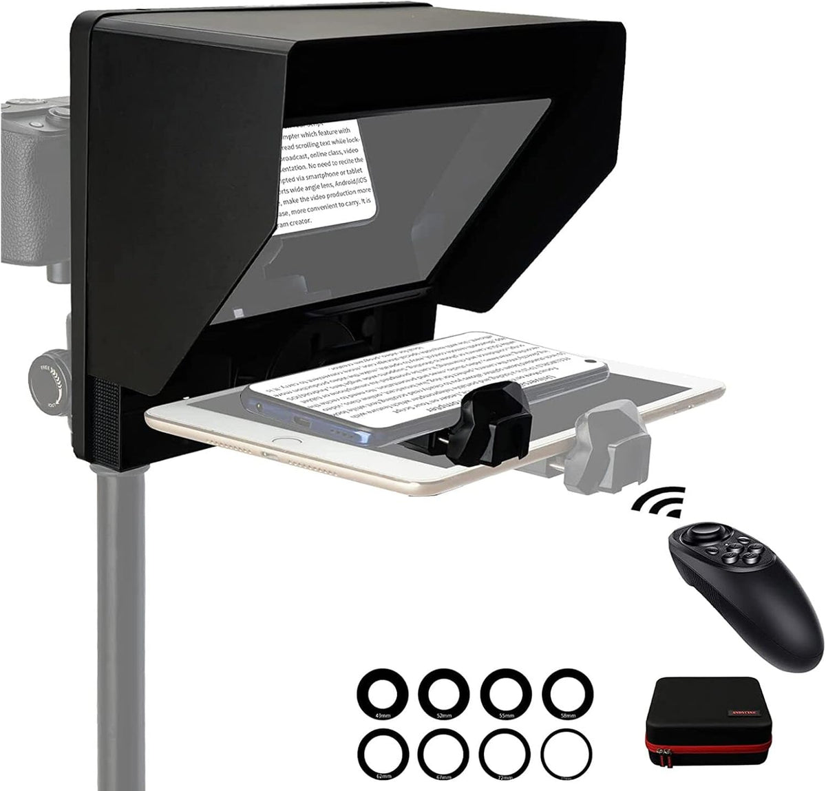 10 Folding Teleprompter for DSLR Smartphone and Tablet R6700