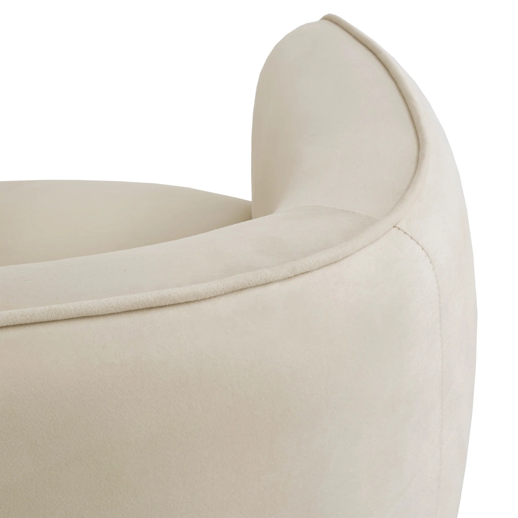 Beige Velvet Upholstered Accent Chair D944693