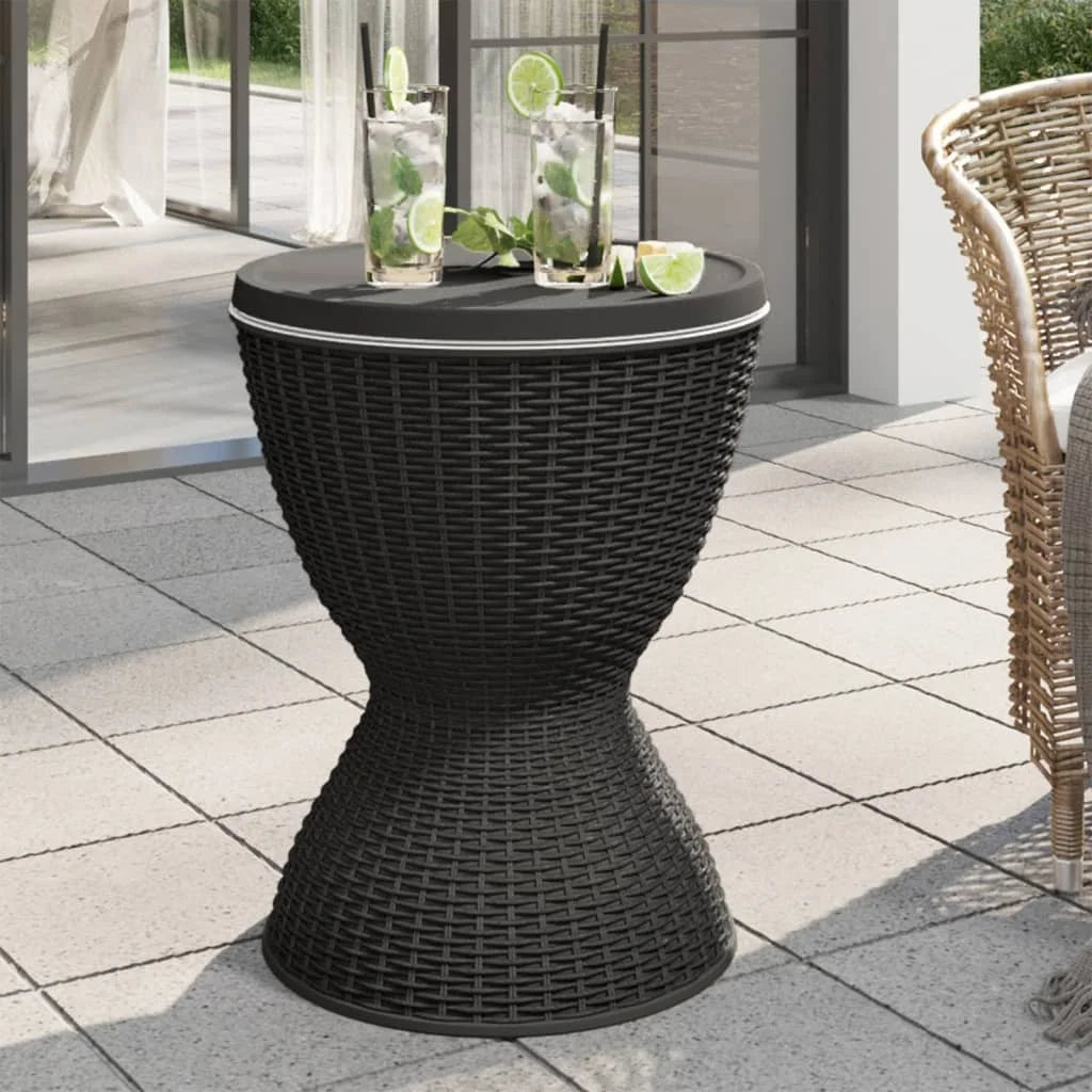 3-in-1 Ice Cooler Table Black Polypropylene E41532