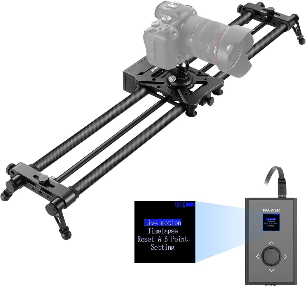 Motorized Camera Slider Carbon Fiber Dolly Rail with Remote Controller O524330