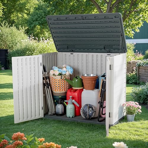 White 34 Cu. Ft. Outdoor Resin Storage Shed S32540