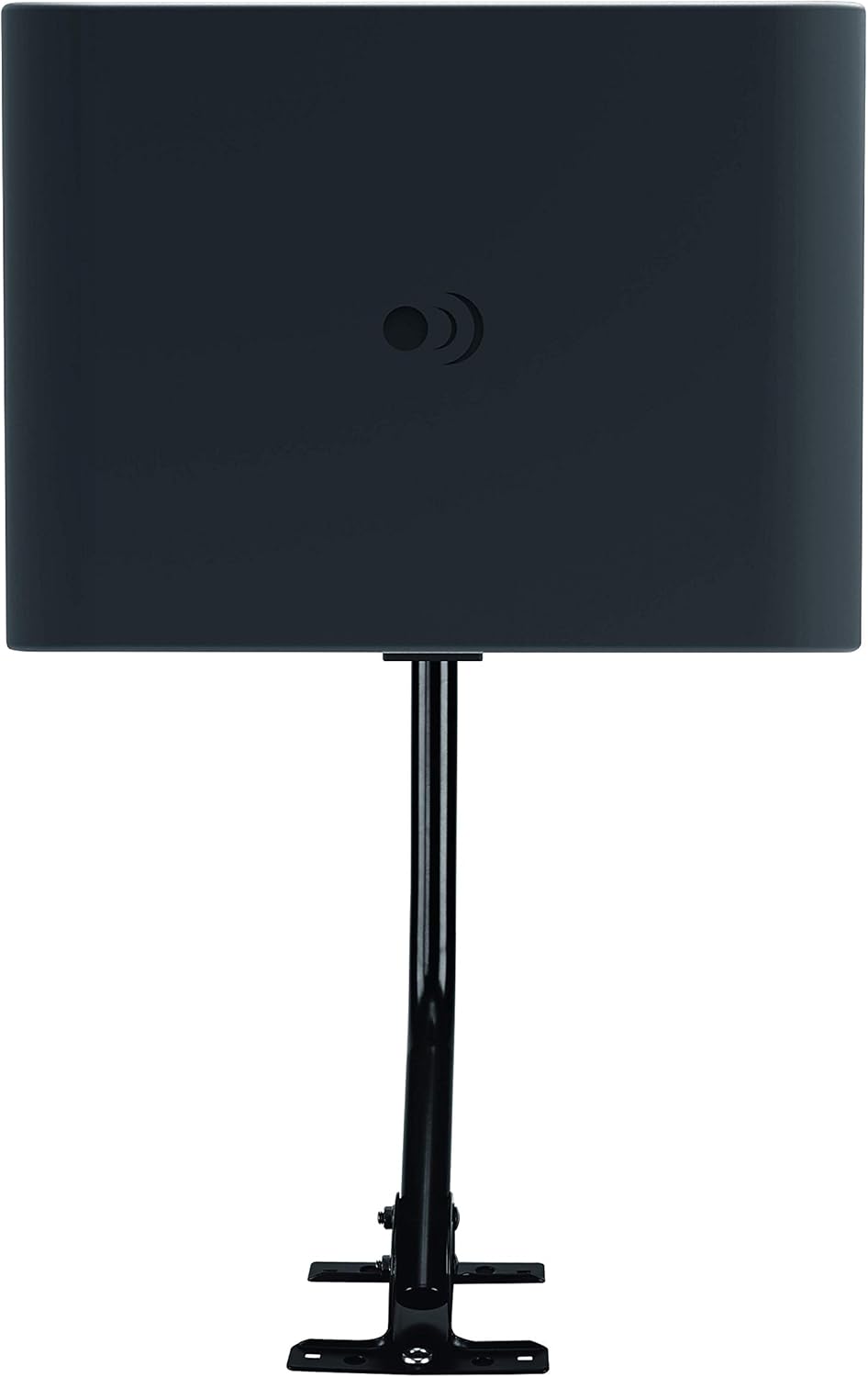 Amplified TV Antenna, 50+ Mile Range, UHF/VHF, Multi-Directional, Black/White/Paintable C95516