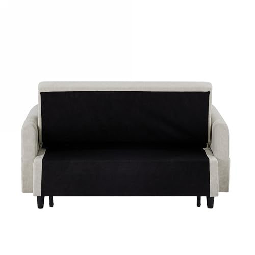 Gray 3 in 1 Convertible Sleeper Sofa Futon Couch Pullout Bed Love Seat Chaise Lounge with Storage Pockets 2 Pillows E5638