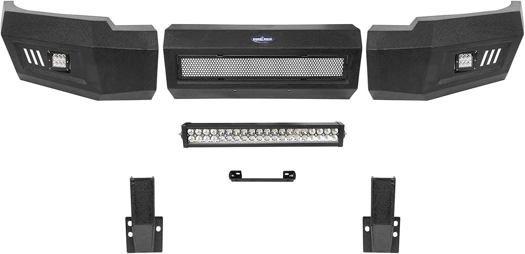 Front Bumper with License Plate Mount and LED Lights V20697