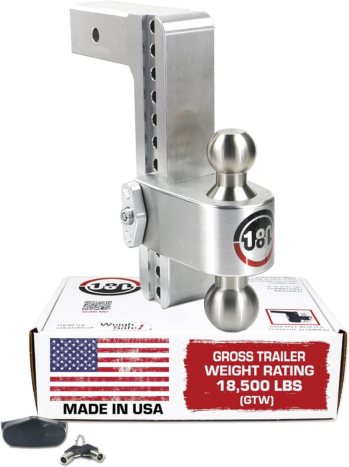 Aluminum Adjustable 6" Drop, Stainless Steel Ball, 2.5" Receiver G62745