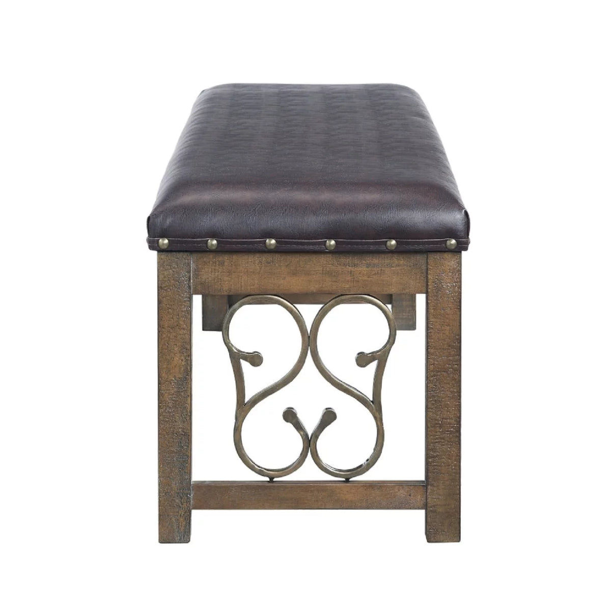 56 Inch Solid Wood Padded Bench H706