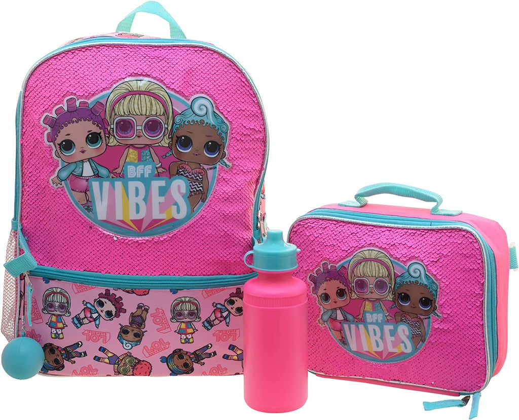 Turquoise Rainbow 4 Piece Backpack Set with Lunch Bag Y312085