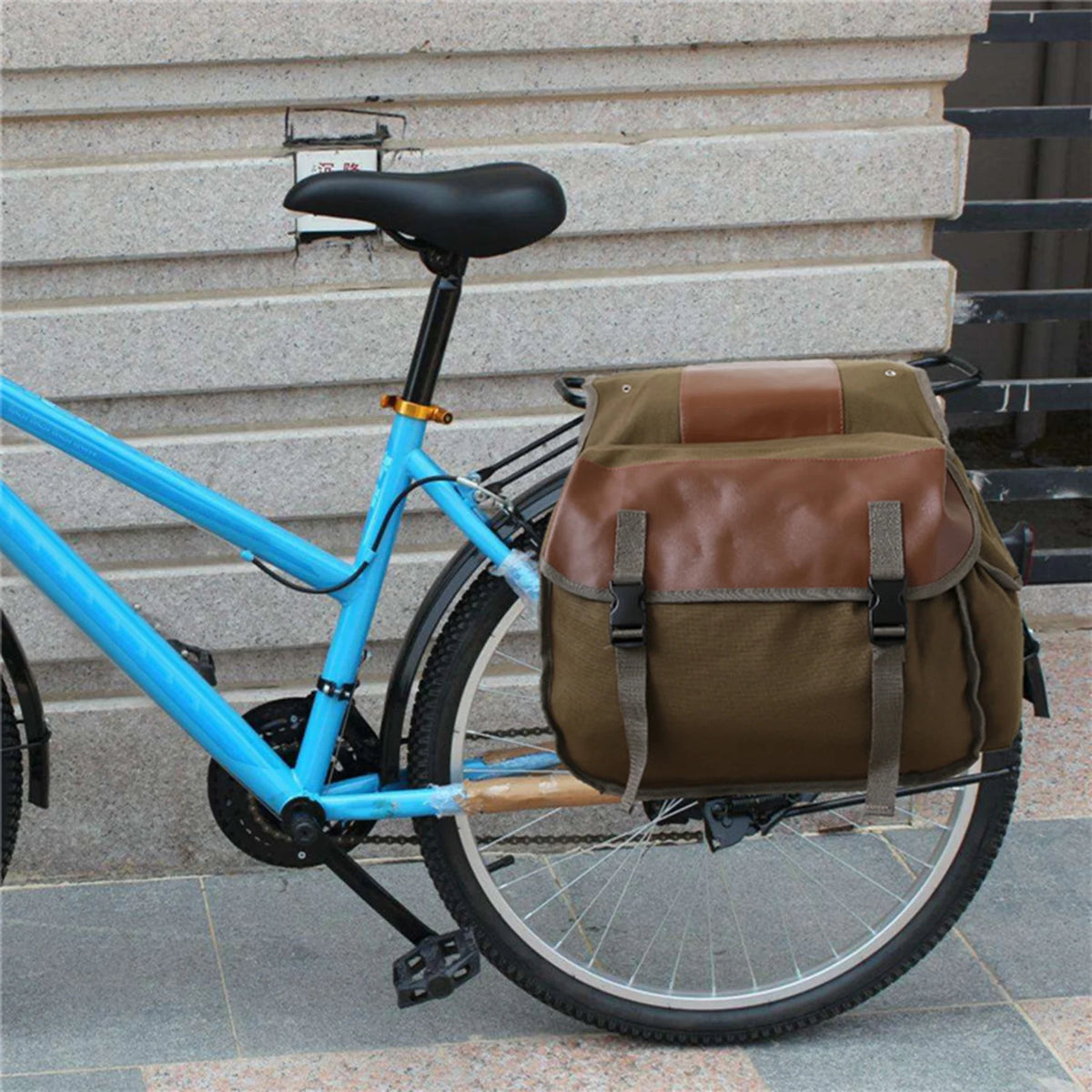 Canvas Waterproof Motorbike Saddle Bag V1612