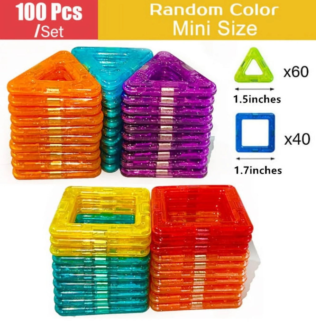100 PCS Magnetic Tiles Building Blocks Set P5725