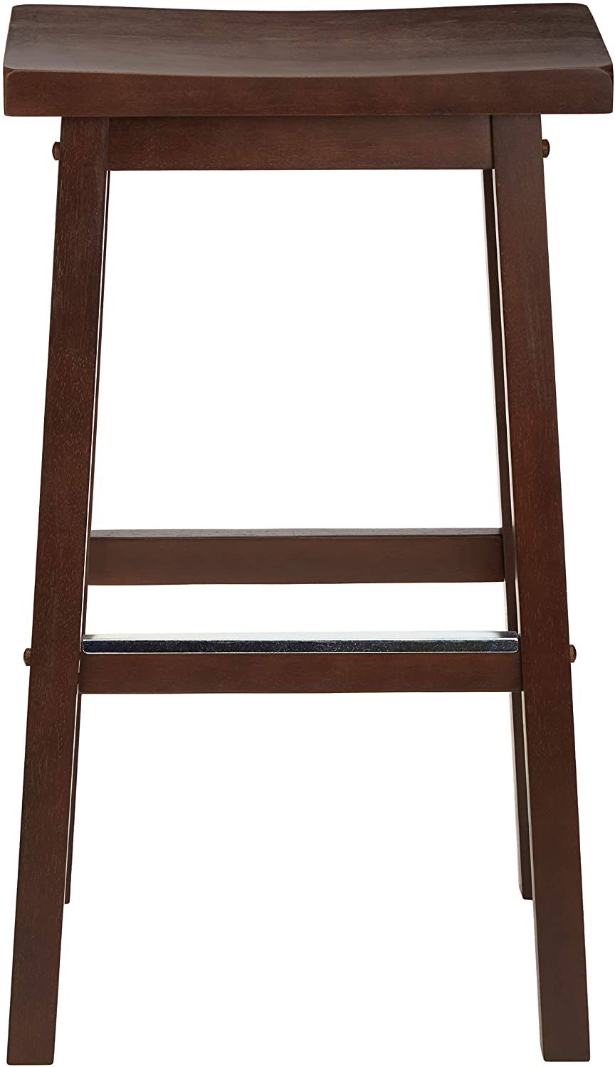Walnut Solid Wood Kitchen Counter Stool 29 inch Set of 2 F159852