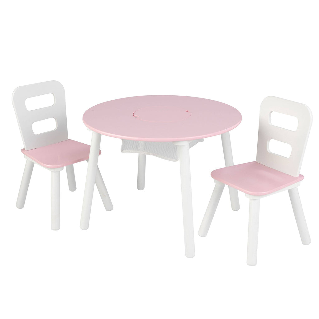 White Round Table and 2 Chair Set A35309