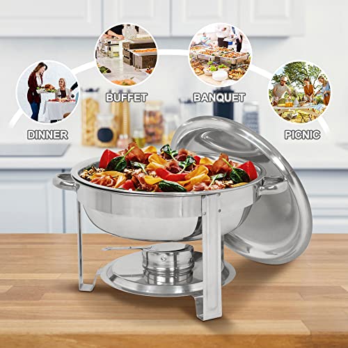 5 Qt Stainless Steel Chafing Dish Set of 2 H23796