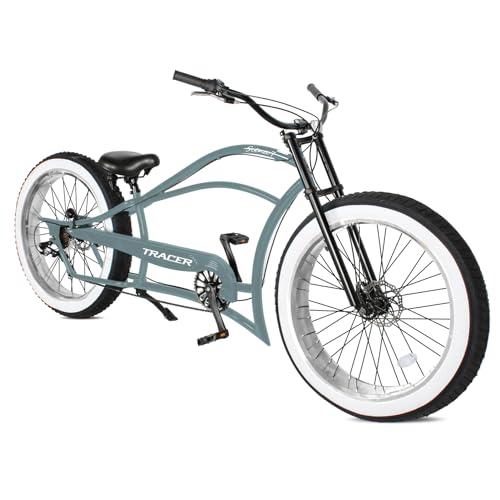 Stretch Beach Cruiser Bike with 7 Speed, Alloy Fat Rims and Fat Tires S786809