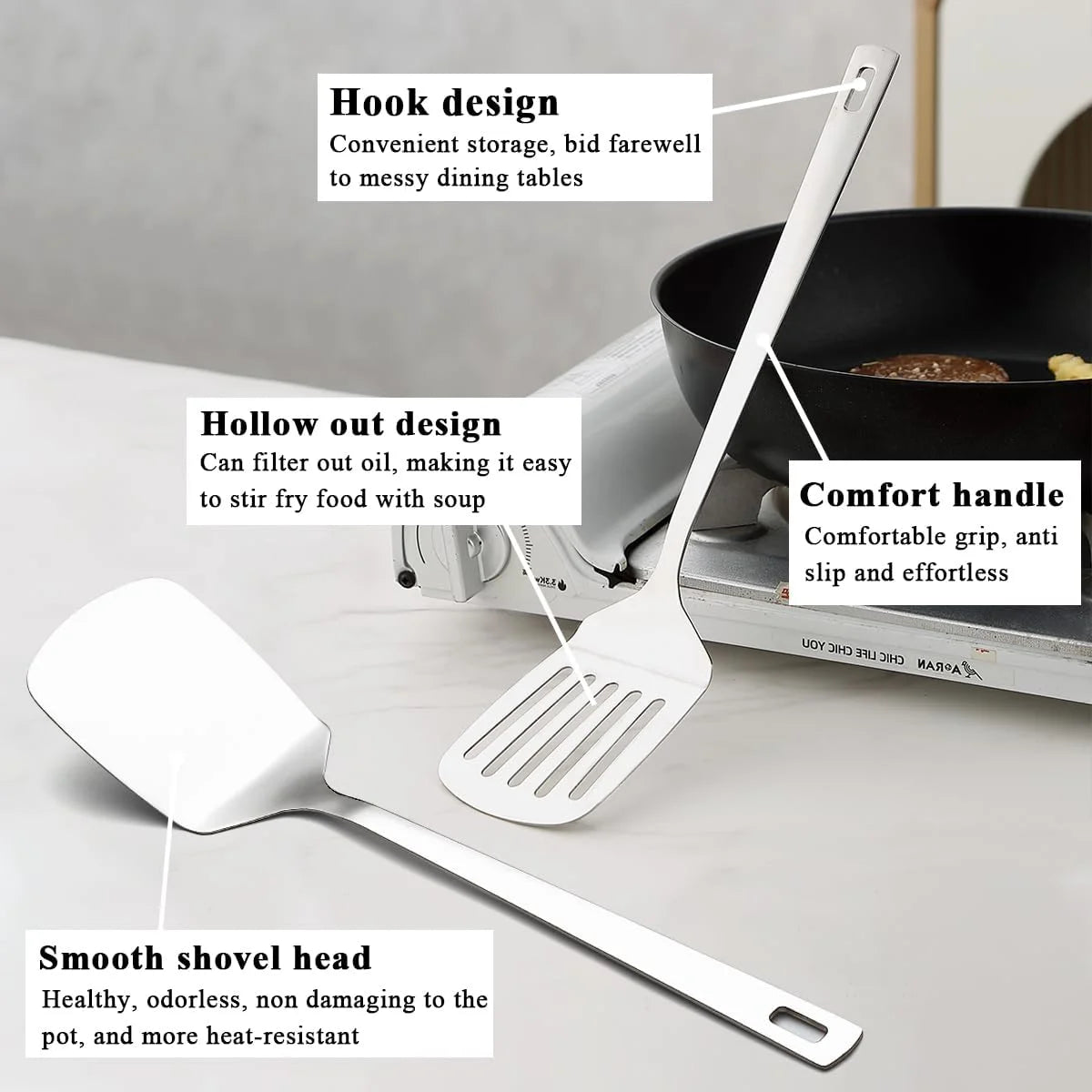 6pcs Stainless Steel Kitchen Utensils Set A8648