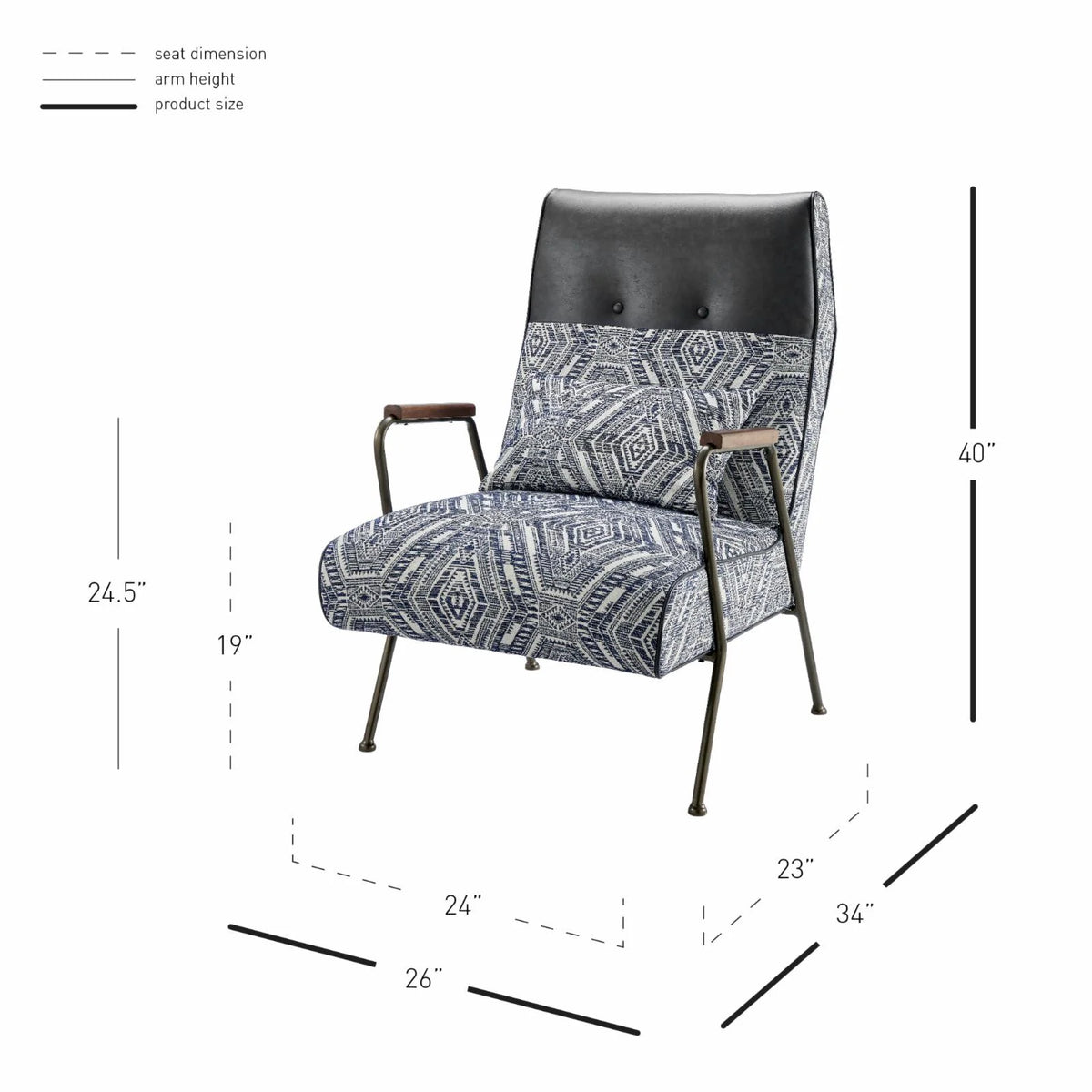 Fabric Accent Chair X6639