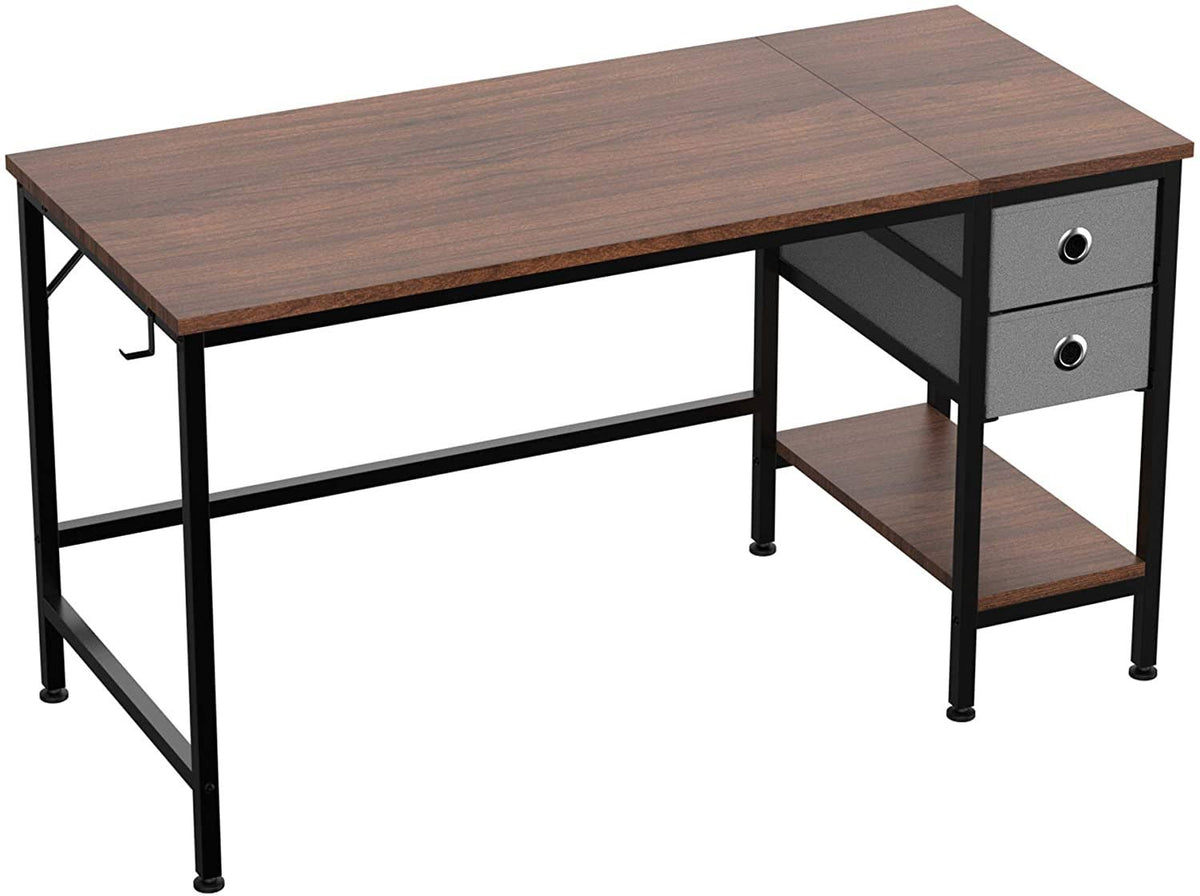 47x22 Desk with Drawers and Storage Shelves Q975