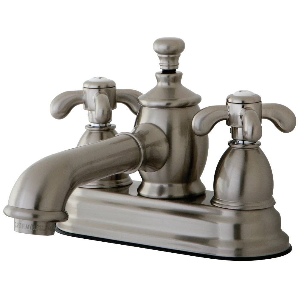 4x22 Centerset Bathroom Faucet, Brushed Nickel W449