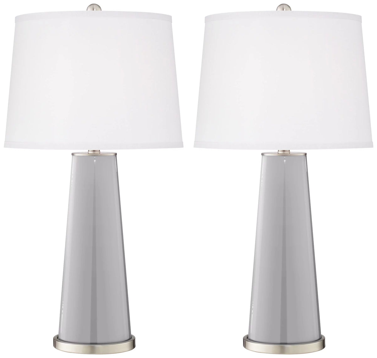 Set of 2 Gray Glass Table Lamps U341320