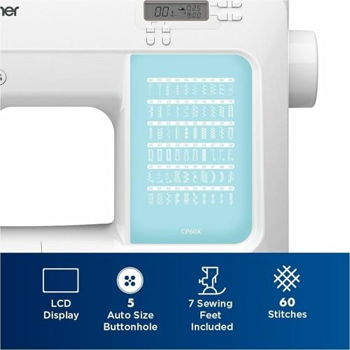 Computerized Sewing Machine with 60 Built-in Stitches Z51906