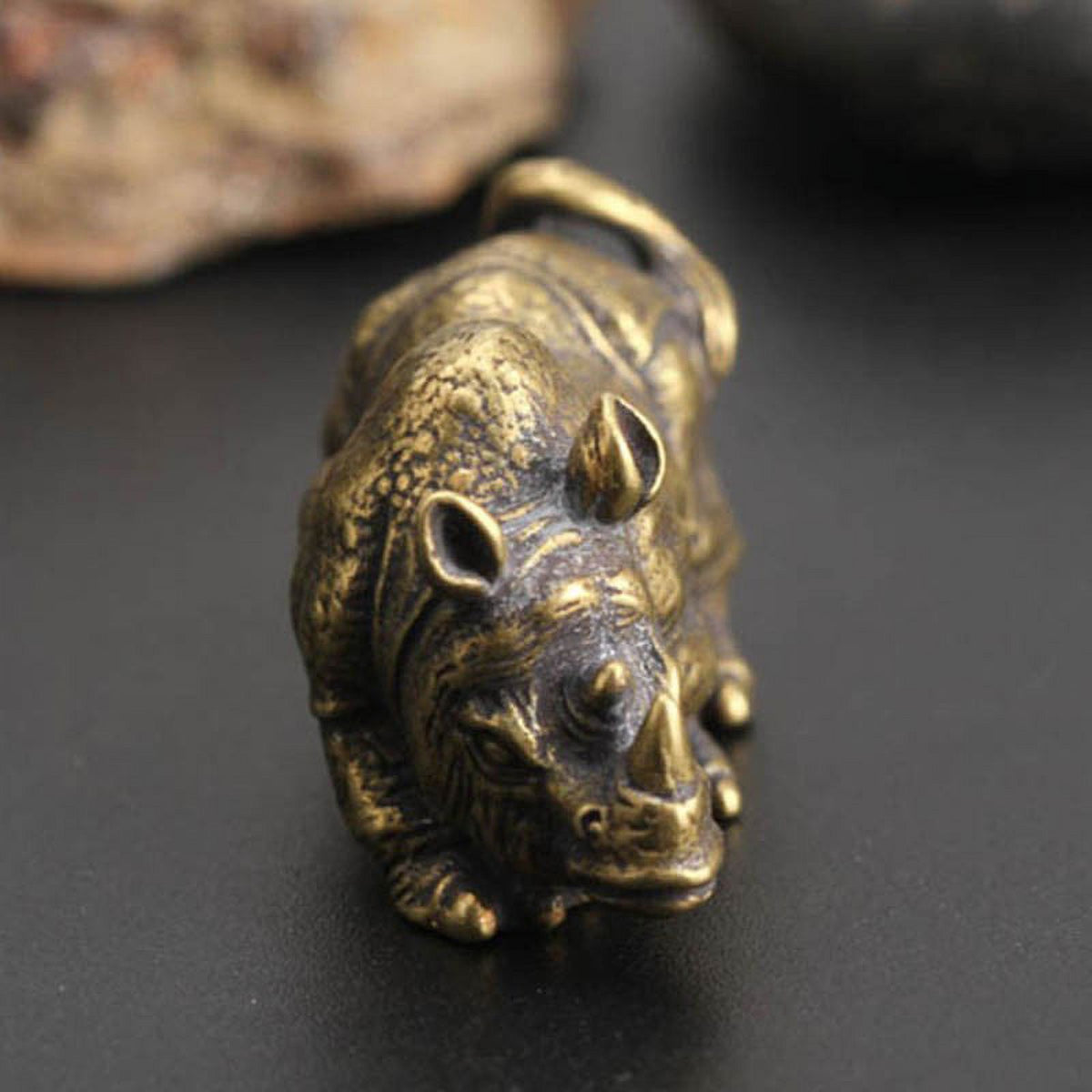 Rhino Ornament Handmade Sculpture X54657
