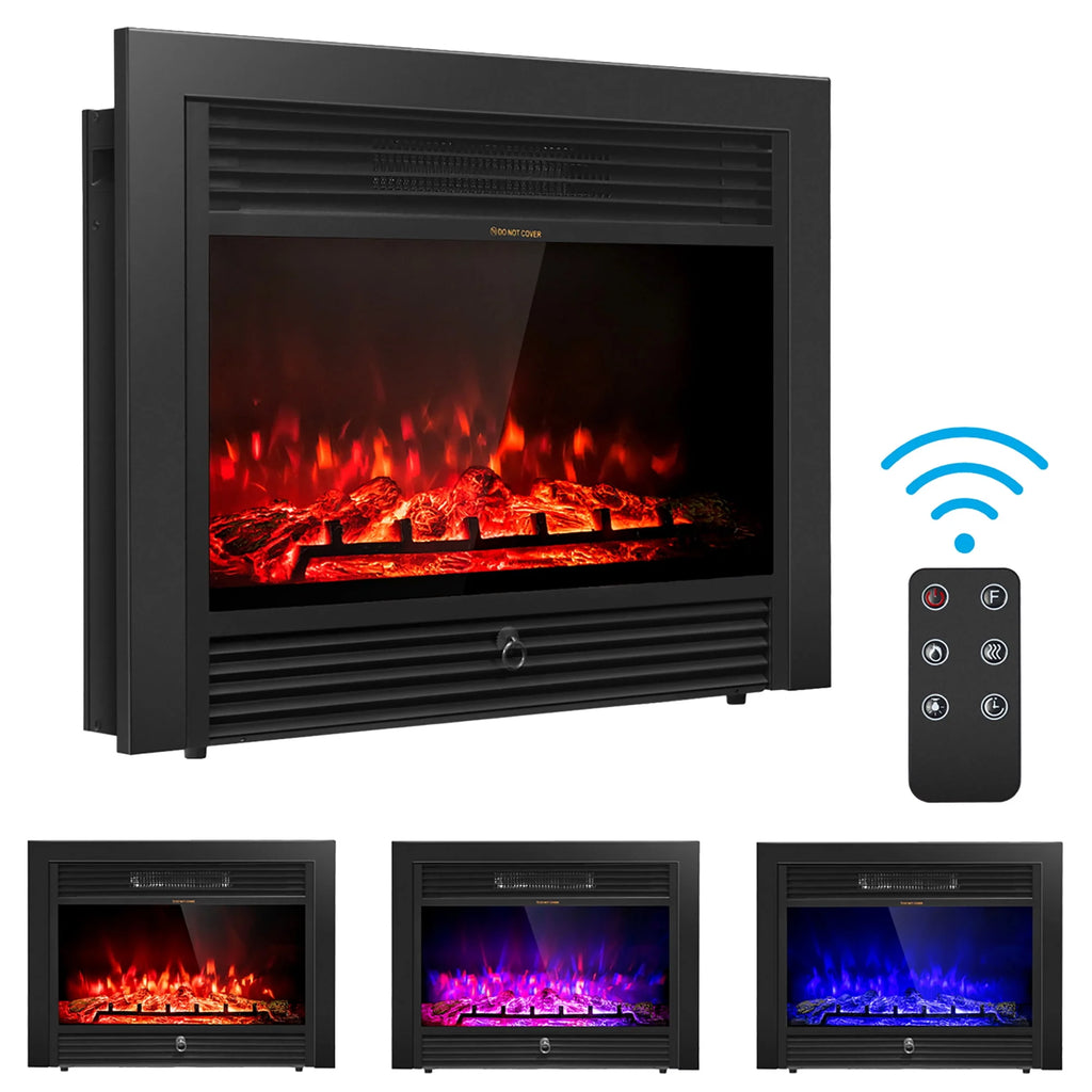 28.5 Electric Fireplace Insert Heater with Remote B11579