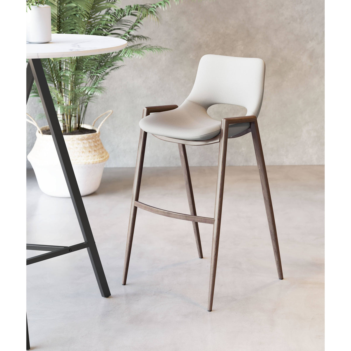 Beige Bar Chair, Set of 2 Q958173