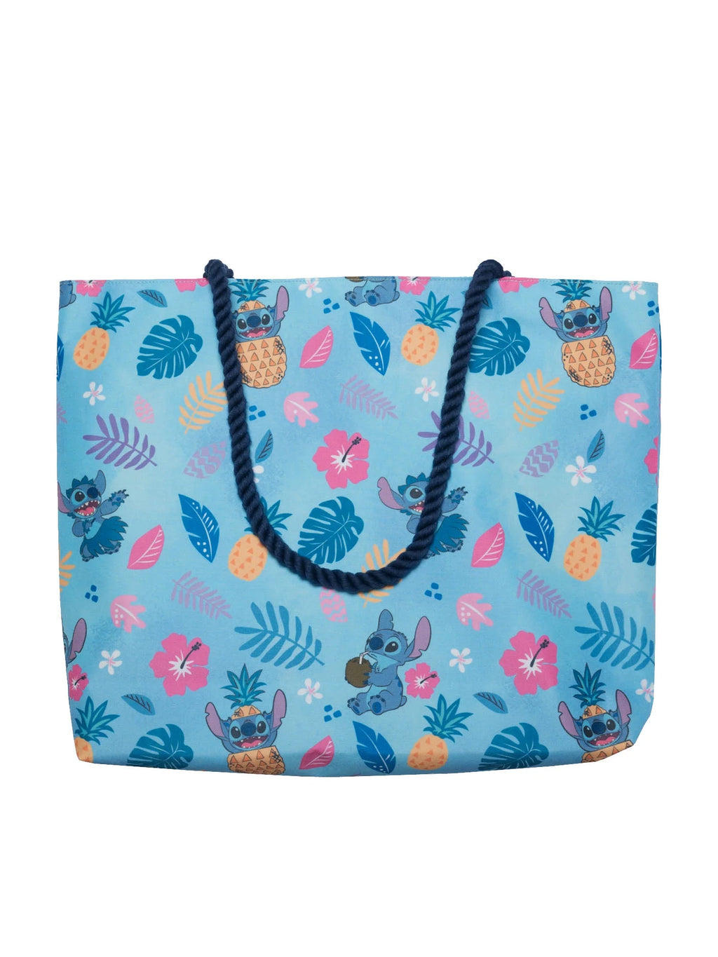 Disney Stitch Tote Bag All-Over Print Carry-on Travel Beach Hawaiian Pineapples I955